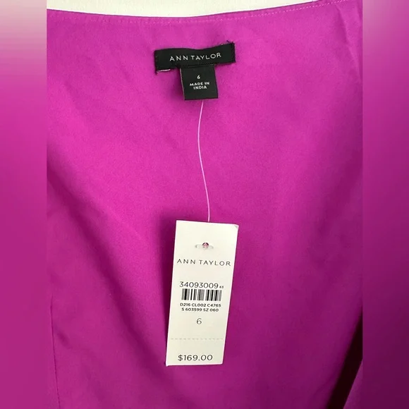 Magenta Ann Taylor silky dress - Picture 4 of 4